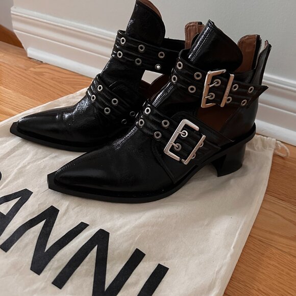 GANNI Buckled Ankle Boots - Picture 7 of 8